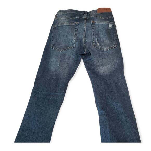H&M Dark Washed Distressed Skinny Couple Moulante & Denim Jeans - Size 28 - Picture 4 of 7